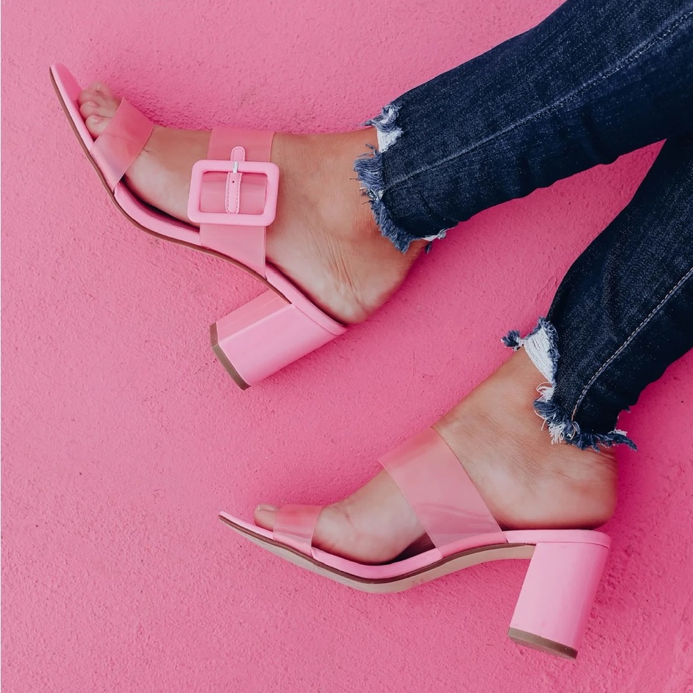 Chinese Laundry Yibby Block Heel Pink Size 10